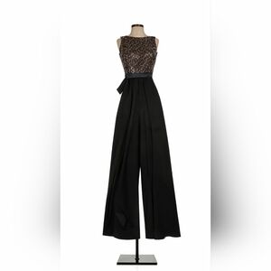 Chic Black Jumpsuit with Glittering Top